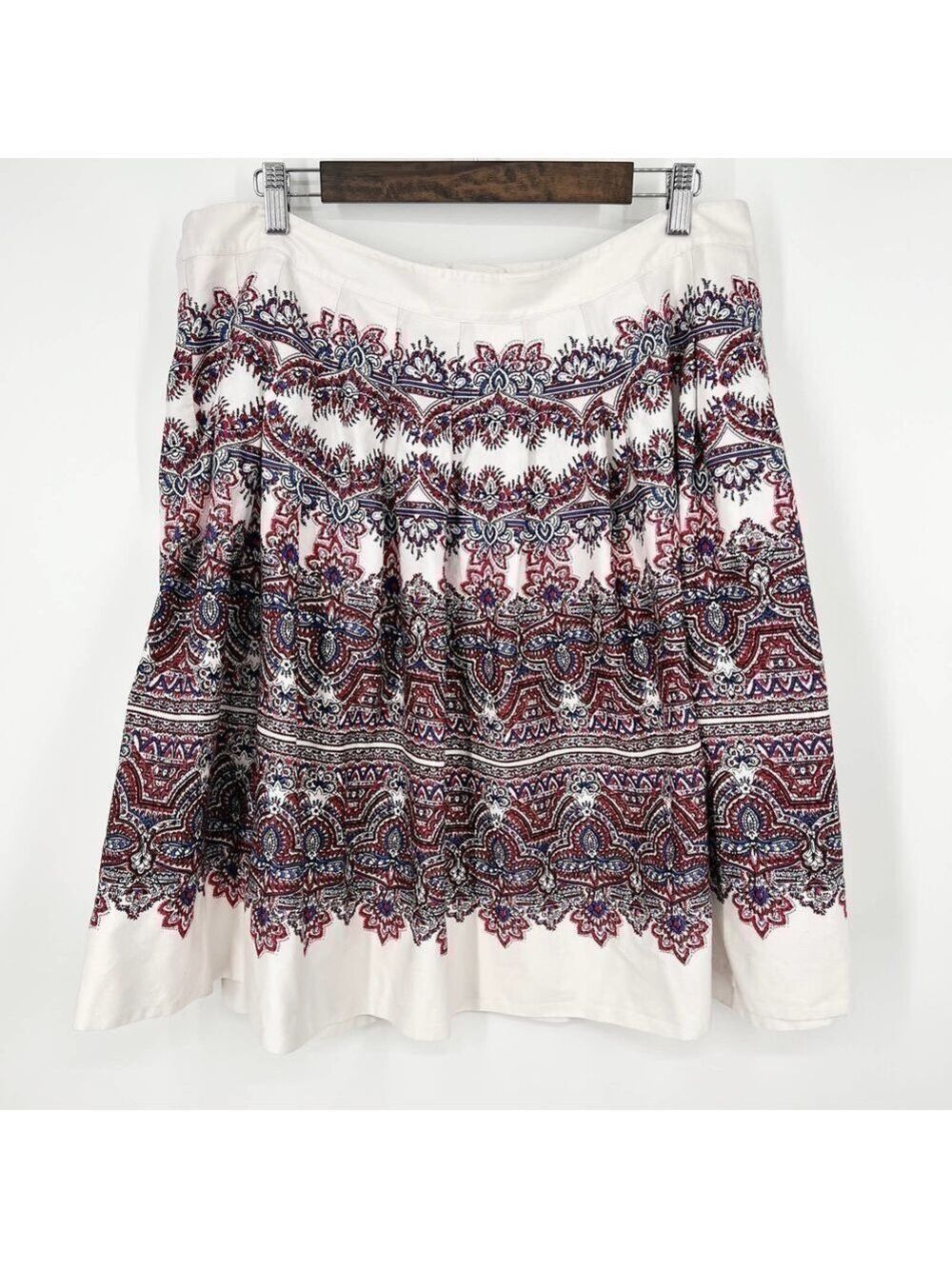 Talbots Woman Plus Size 16W Pleated Skirt Boho Summer